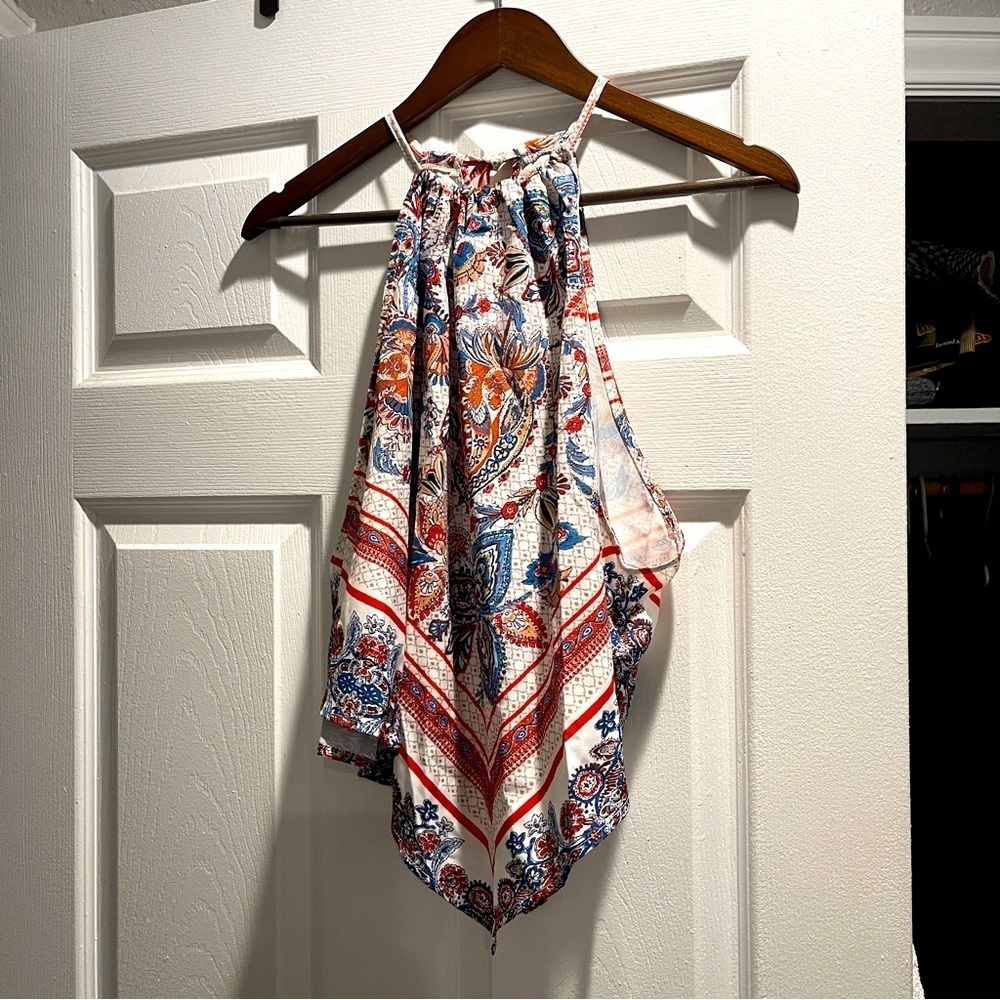 SHEIN VCAY Plus boho Floral Print Halter Top size 4X